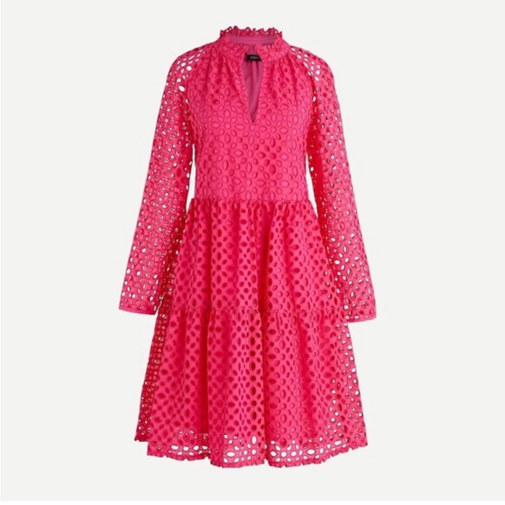 J. Crew Rebecca Tiered Eyelet Dress